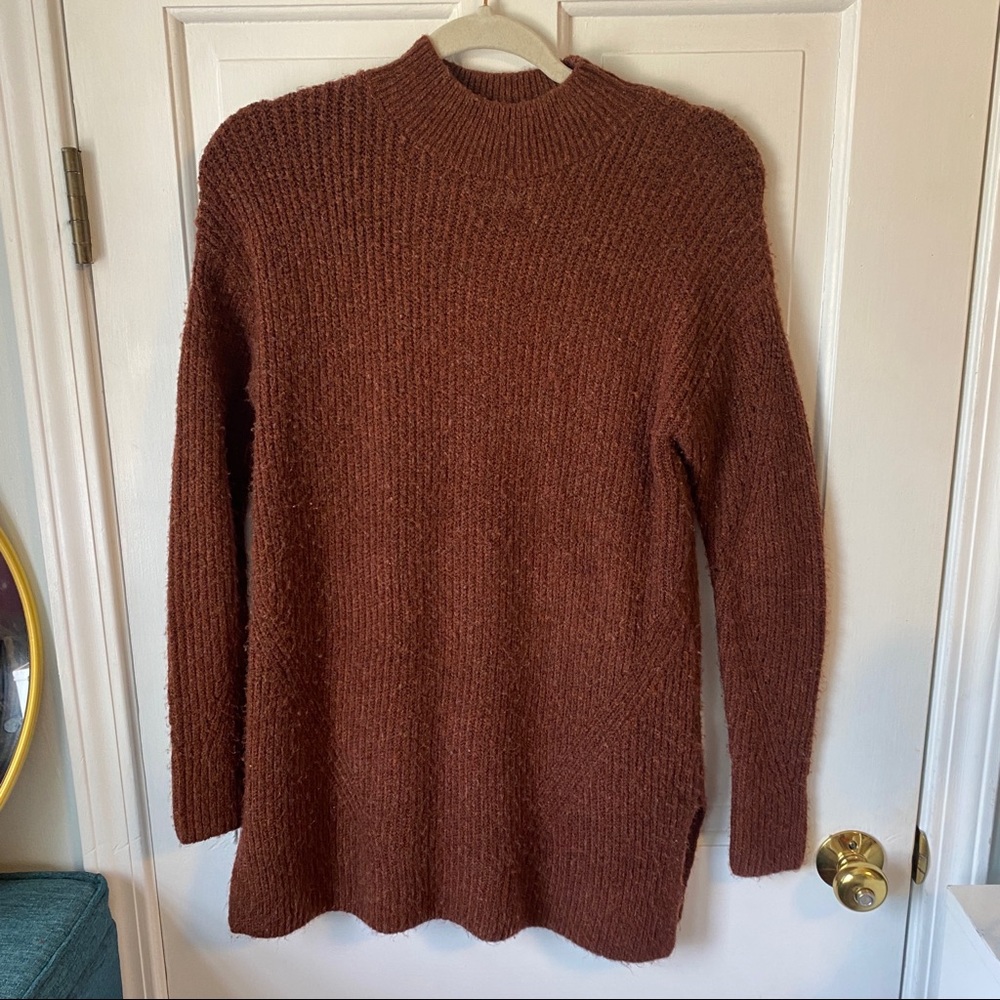 long Burnt orange sweater